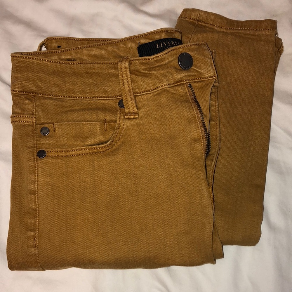 Liverpool Los Angles Mustard High Rise Skinny Sz 2